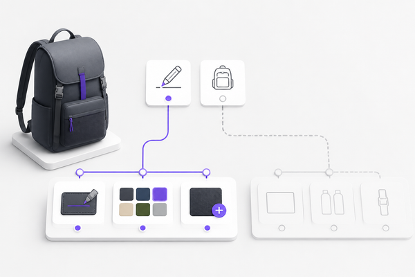 Shopify product configuration with option fields revealed by earlier choices